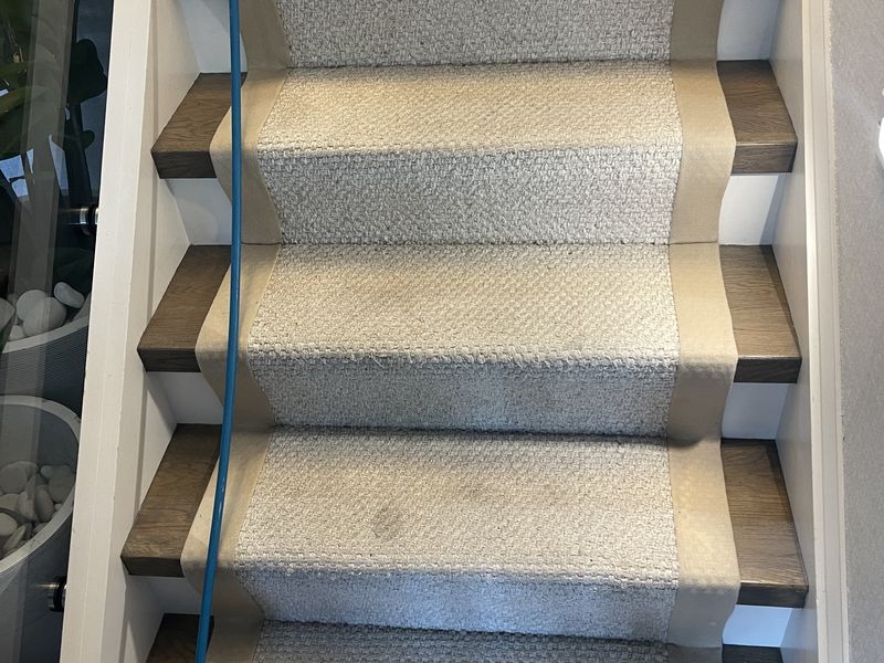 The same cream round swivel chair after upholstery cleaning by Dr. Carpet18