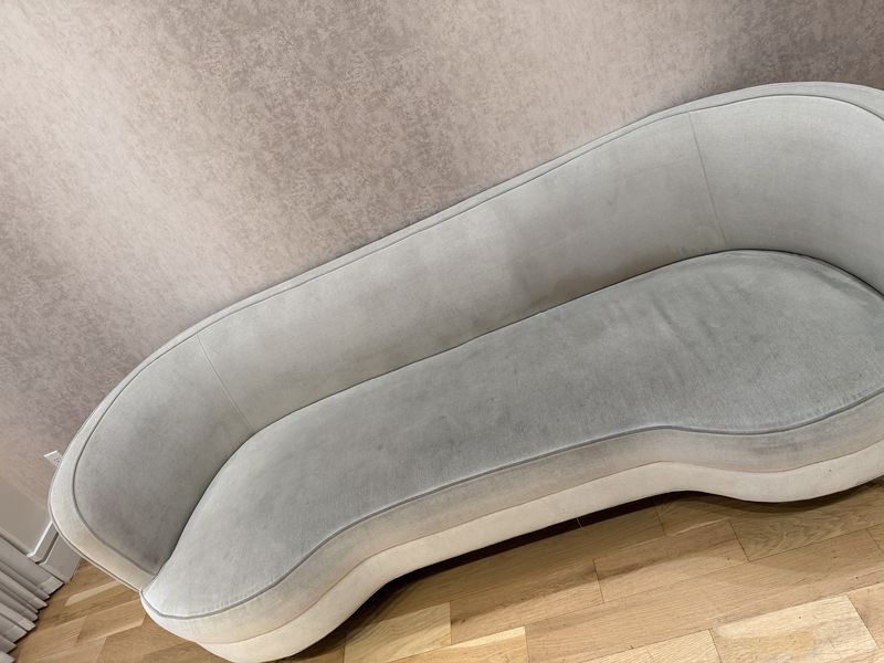 Sofa before professional upholstery cleaning by Dr. Carpet18